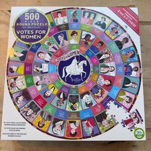 Eeboo Votes for Women 500 Piece round Puzzle